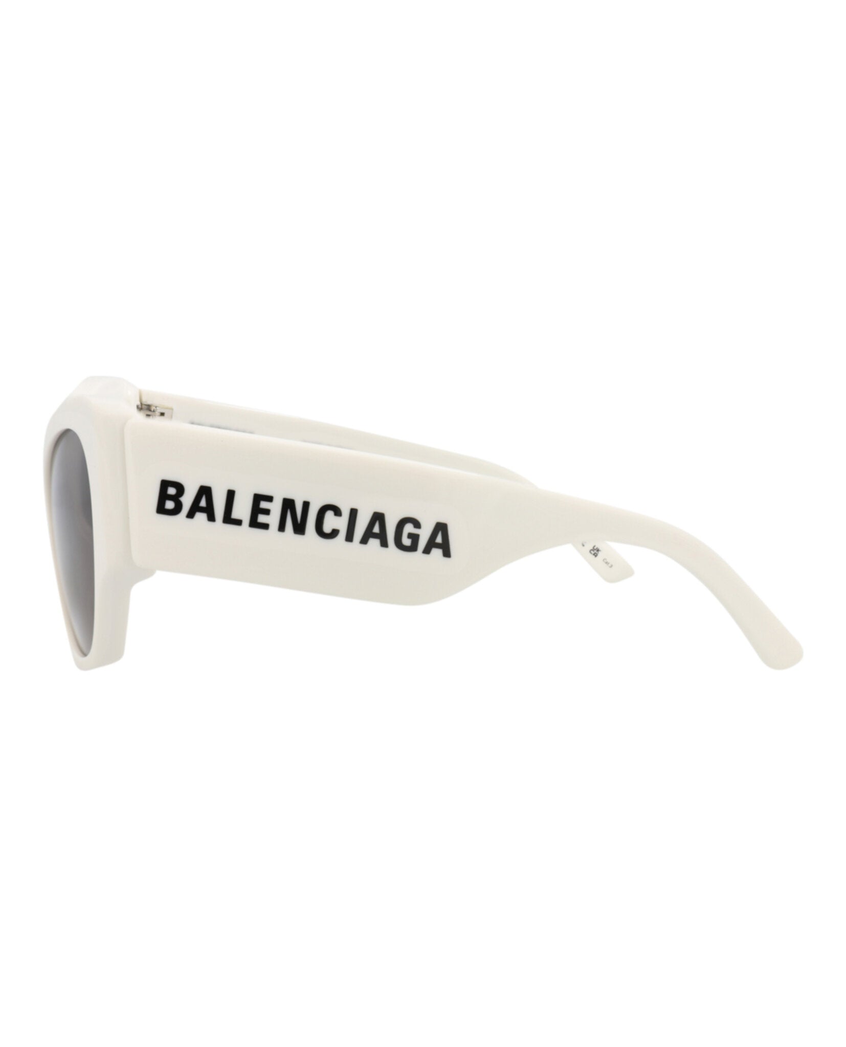 Balenciaga Womens Cat Eye White White Grey Fashion Designer Eyewear