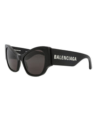 Balenciaga Womens Cat Eye Black Black Grey Fashion Designer Eyewear