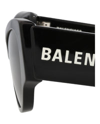 Balenciaga Womens Cat Eye Black Black Grey Fashion Designer Eyewear