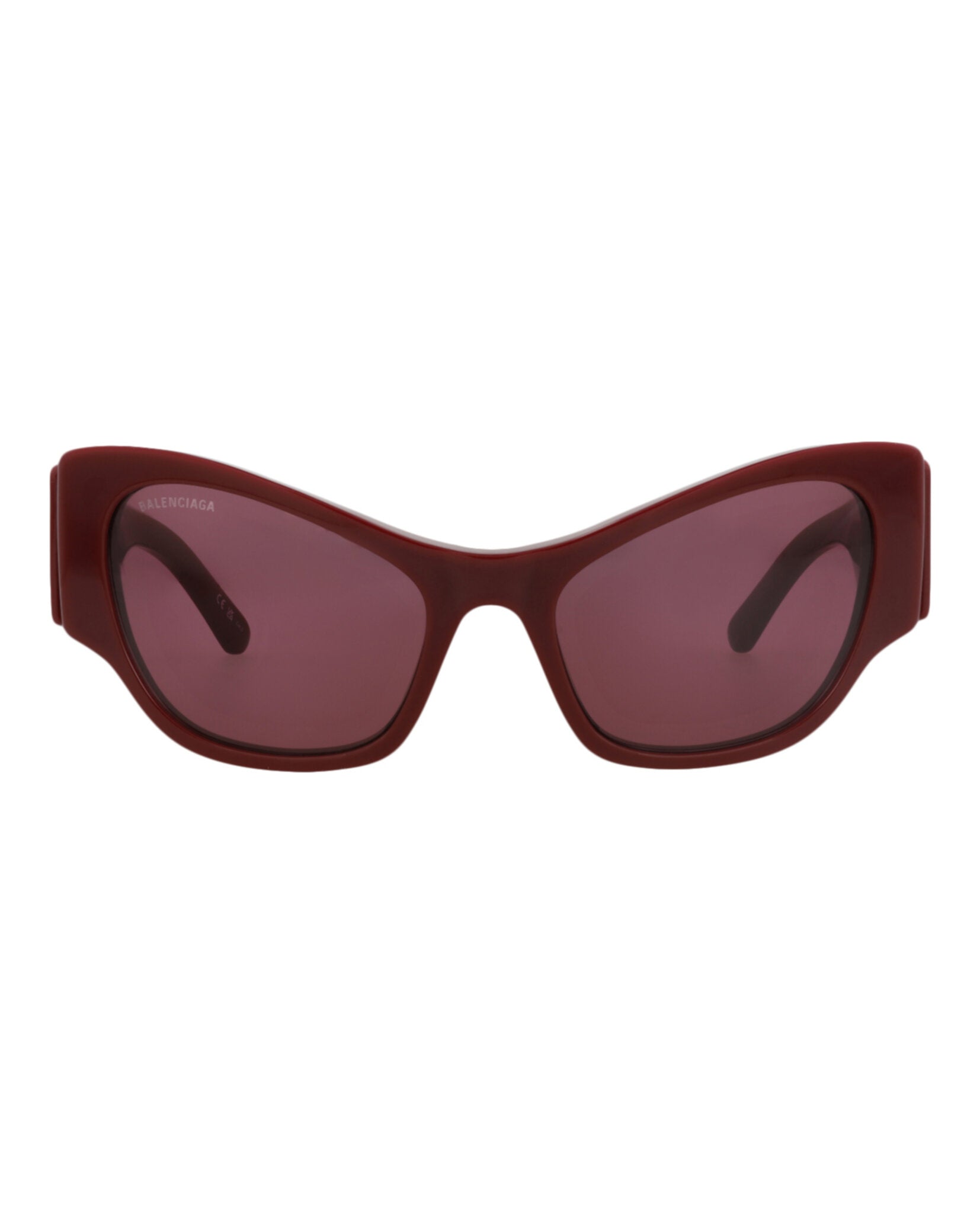 Balenciaga Womens Cat Eye Burgundy Burgundy Red Fashion Designer Eyewear
