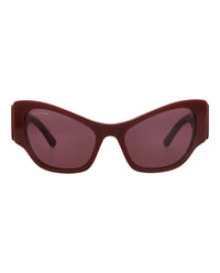 Balenciaga Womens Cat Eye Burgundy Burgundy Red Fashion Designer Eyewear