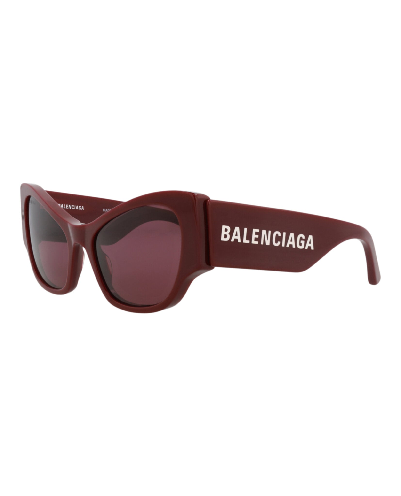 Balenciaga Womens Cat Eye Burgundy Burgundy Red Fashion Designer Eyewear