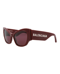 Balenciaga Womens Cat Eye Burgundy Burgundy Red Fashion Designer Eyewear