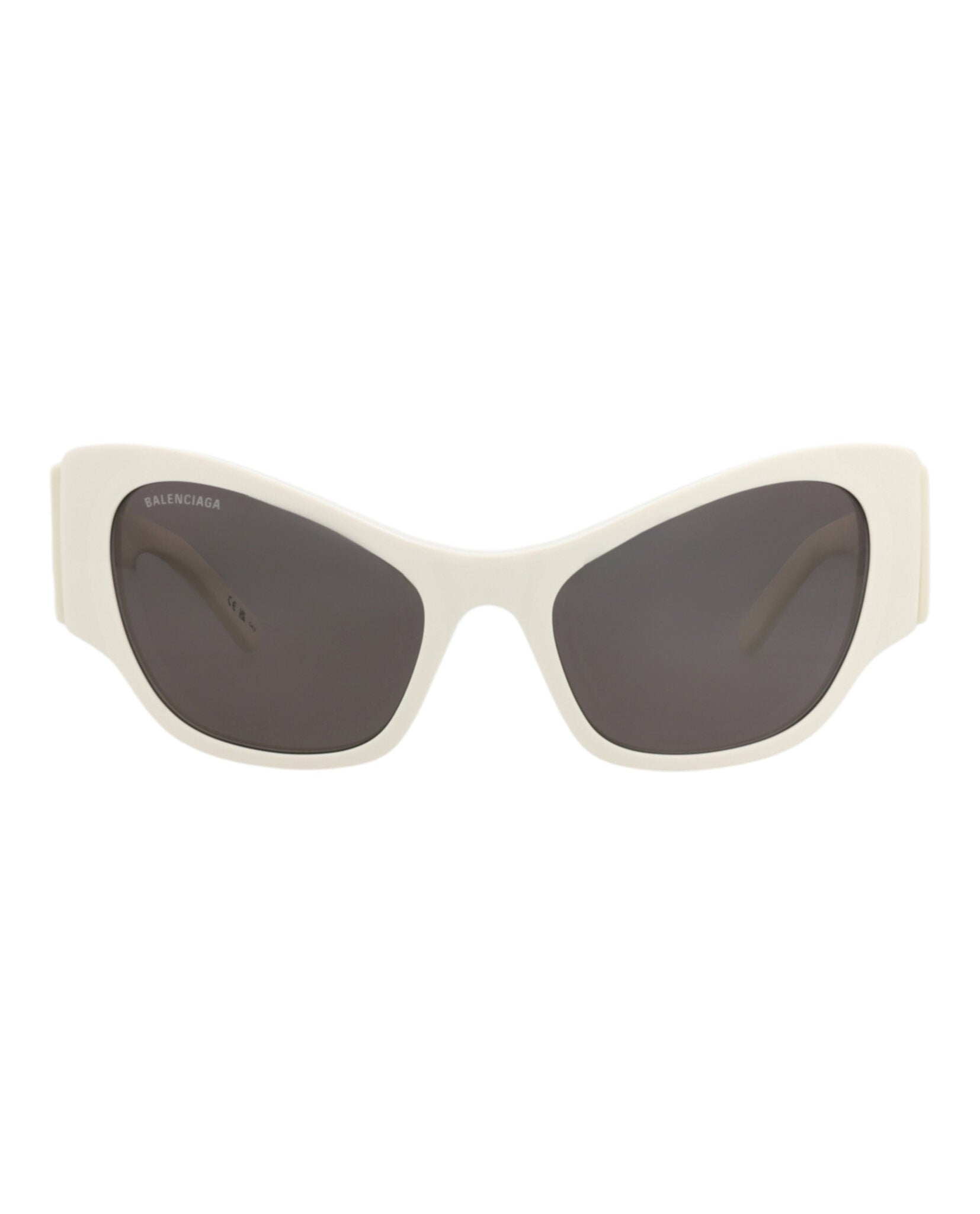Balenciaga Womens Cat Eye White White Grey Fashion Designer Eyewear