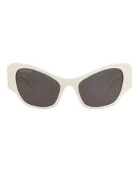 Balenciaga Womens Cat Eye White White Grey Fashion Designer Eyewear