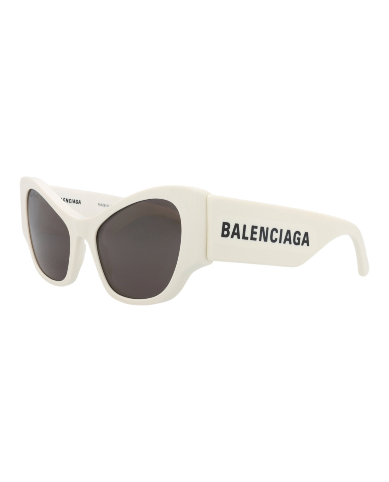 Balenciaga Womens Cat Eye White White Grey Fashion Designer Eyewear