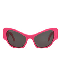 Balenciaga Womens Cat Eye Fuchsia Fuchsia Grey Fashion Designer Eyewear