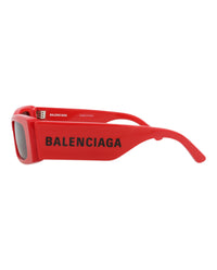 Balenciaga Womens Square/Rectangle Red Red Grey Fashion Designer Eyewear