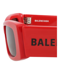 Balenciaga Womens Square/Rectangle Red Red Grey Fashion Designer Eyewear