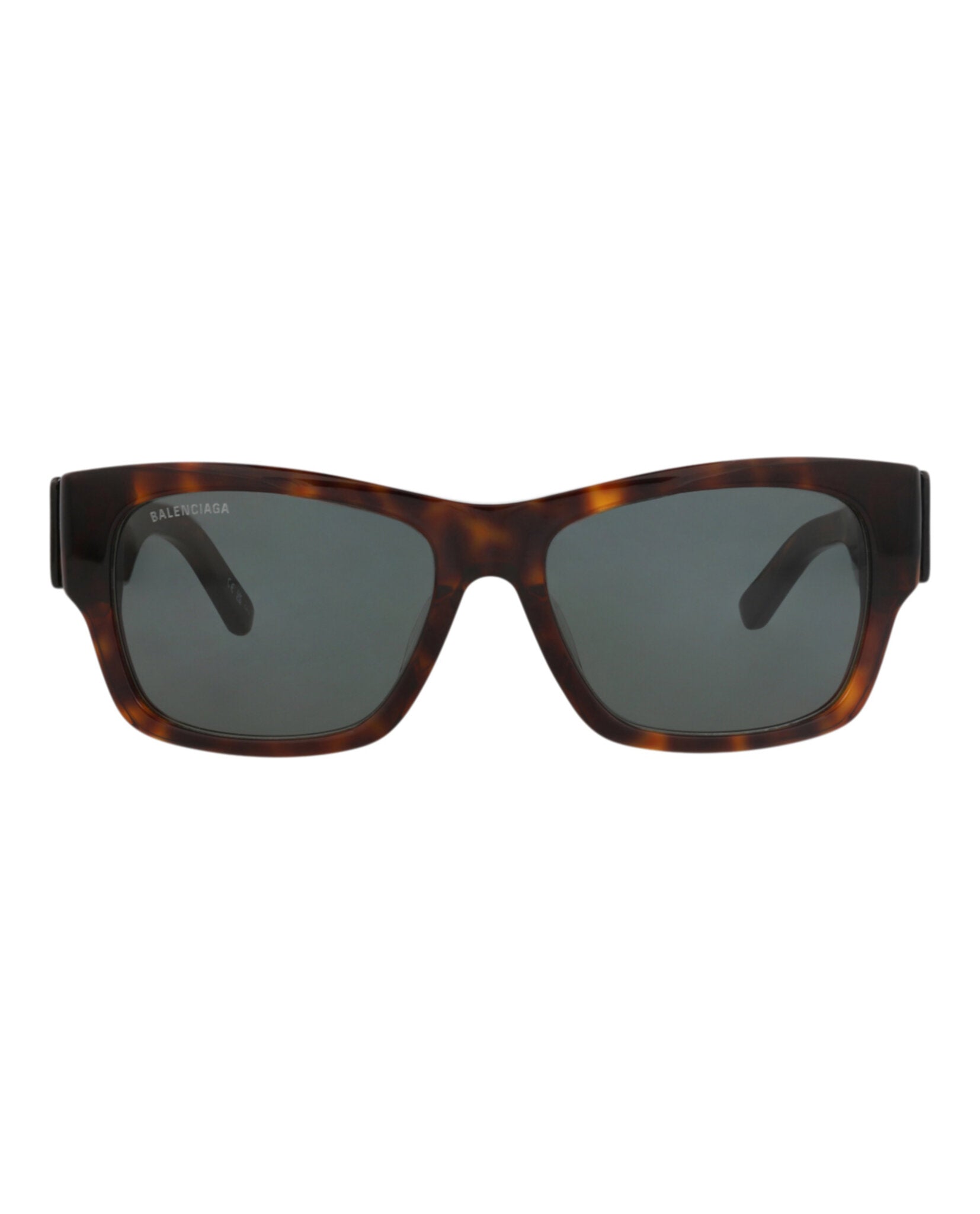 Balenciaga Balenciaga Unisex Square/Rectangle Havana Havana Green Fashion Designer Eyewear