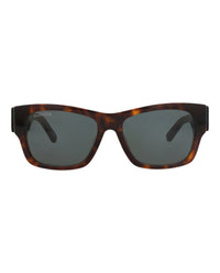 Balenciaga Balenciaga Unisex Square/Rectangle Havana Havana Green Fashion Designer Eyewear