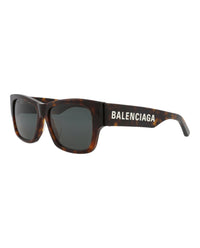 Balenciaga Balenciaga Unisex Square/Rectangle Havana Havana Green Fashion Designer Eyewear