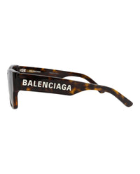 Balenciaga Balenciaga Unisex Square/Rectangle Havana Havana Green Fashion Designer Eyewear