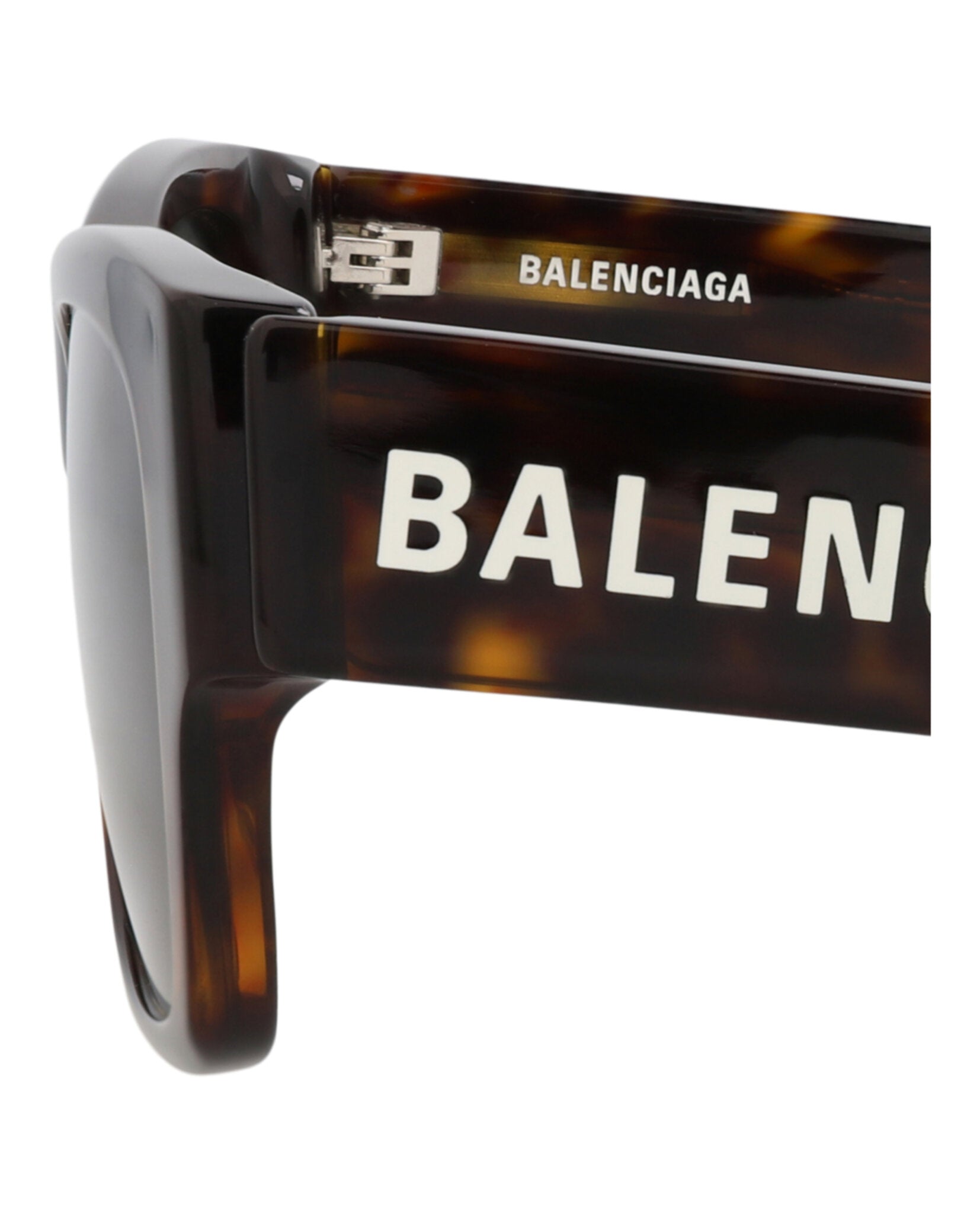 Balenciaga Balenciaga Unisex Square/Rectangle Havana Havana Green Fashion Designer Eyewear
