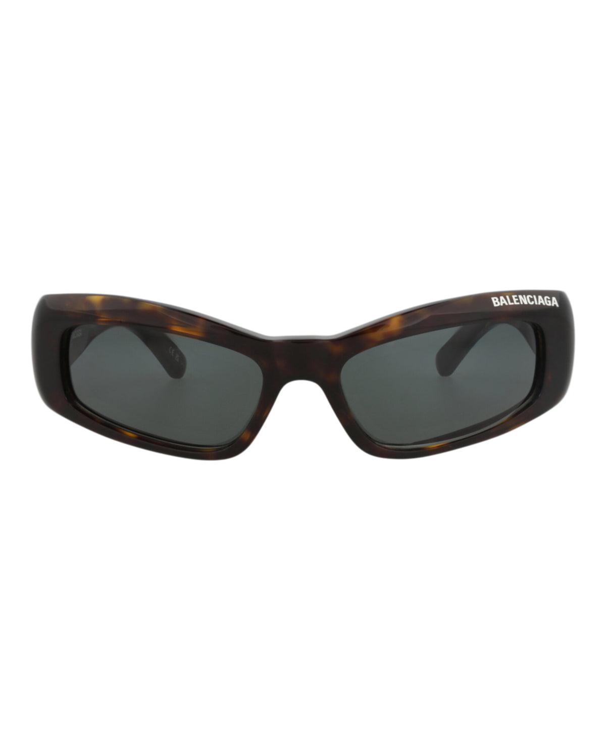 Balenciaga Balenciaga Unisex Square/Rectangle Havana Havana Green Fashion Designer Eyewear