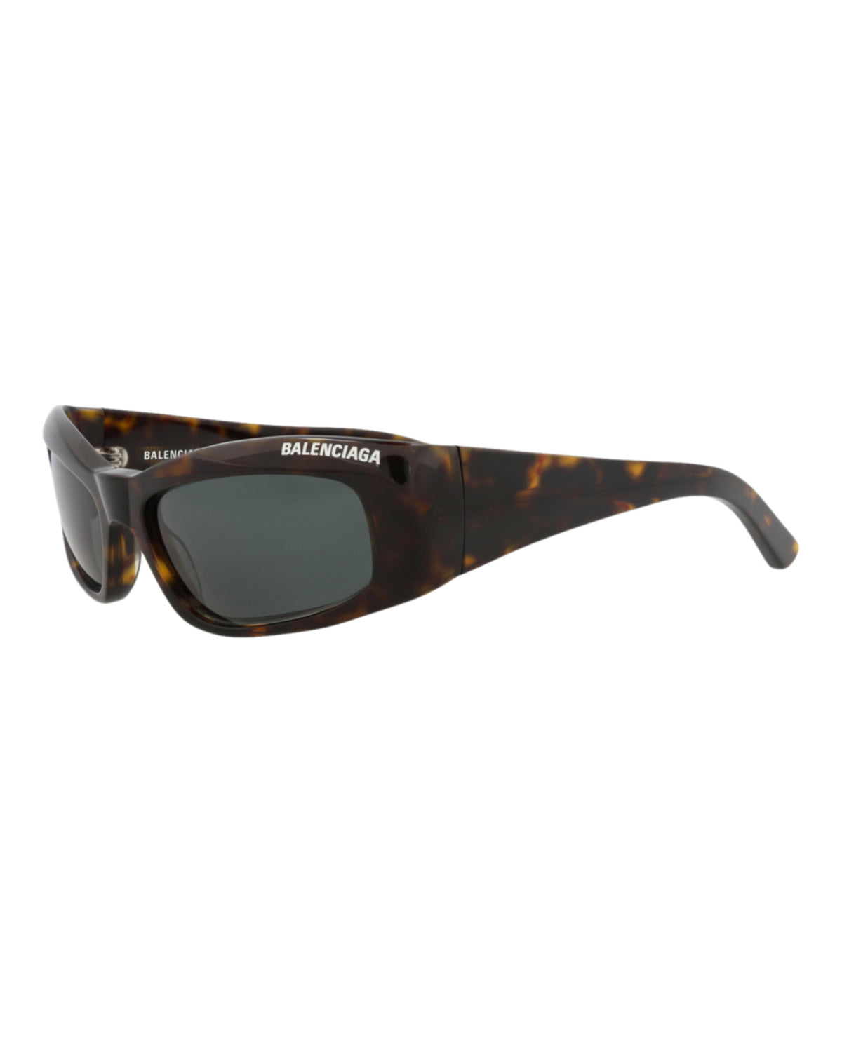 Balenciaga Balenciaga Unisex Square/Rectangle Havana Havana Green Fashion Designer Eyewear