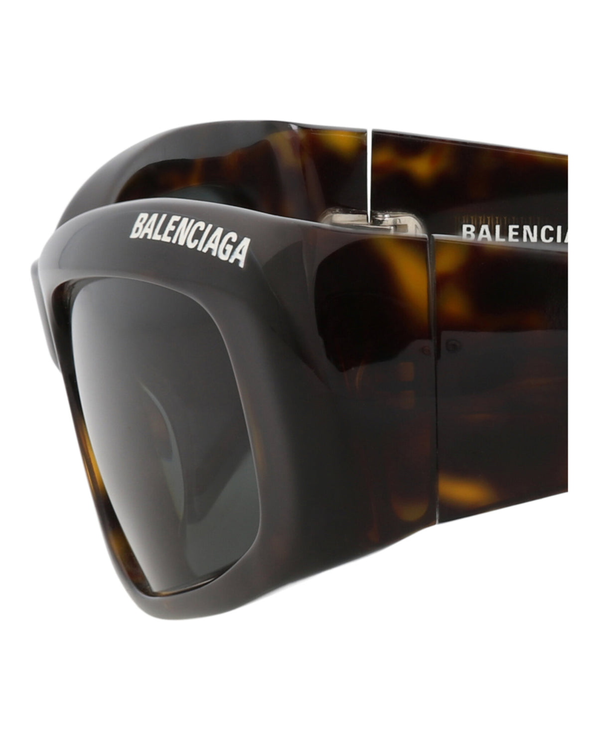 Balenciaga Balenciaga Unisex Square/Rectangle Havana Havana Green Fashion Designer Eyewear