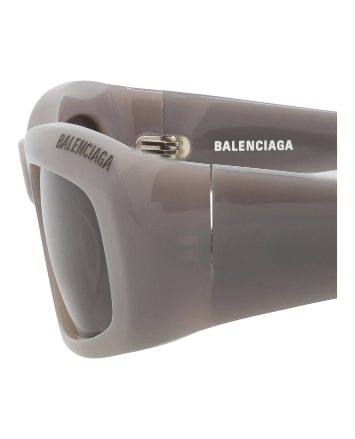 Balenciaga Unisex Square/Rectangle Grey Grey Grey Fashion Designer Eyewear