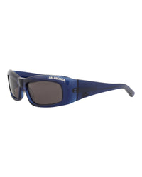 Balenciaga Unisex Square/Rectangle Blue Blue Grey Fashion Designer Eyewear