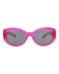 Balenciaga Balenciaga Womens Round/Oval Fuchsia Fuchsia Silver Fashion Designer Eyewear
