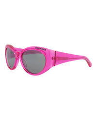 Balenciaga Balenciaga Womens Round/Oval Fuchsia Fuchsia Silver Fashion Designer Eyewear