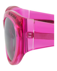 Balenciaga Balenciaga Womens Round/Oval Fuchsia Fuchsia Silver Fashion Designer Eyewear