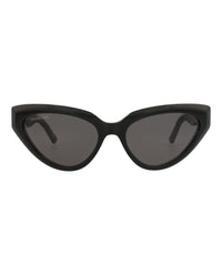 Balenciaga Womens Cat Eye Black Black Grey Fashion Designer Eyewear