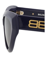 Balenciaga Womens Cat Eye Blue Blue Grey Fashion Designer Eyewear