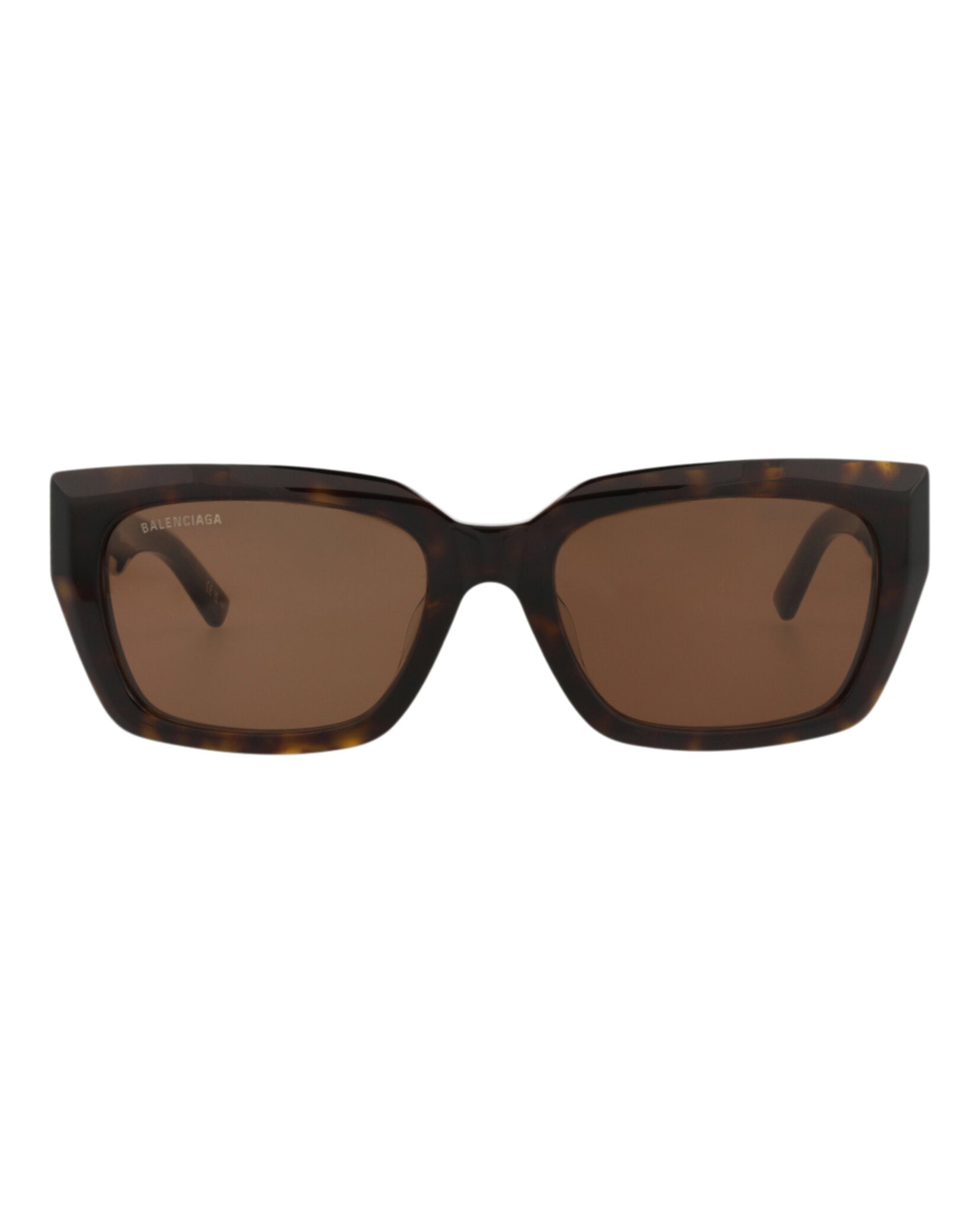 Balenciaga Balenciaga Unisex Square/Rectangle Havana Havana Brown Fashion Designer Eyewear