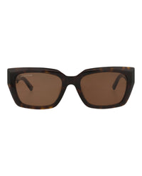 Balenciaga Balenciaga Unisex Square/Rectangle Havana Havana Brown Fashion Designer Eyewear