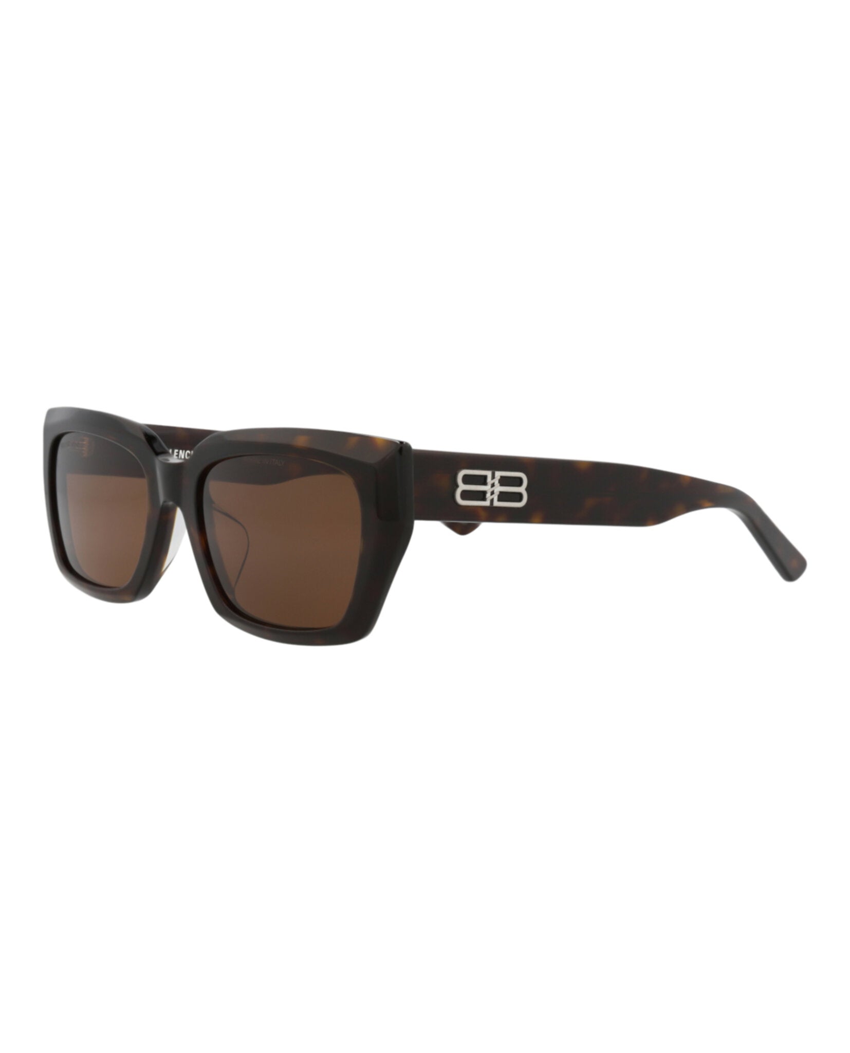 Balenciaga Balenciaga Unisex Square/Rectangle Havana Havana Brown Fashion Designer Eyewear