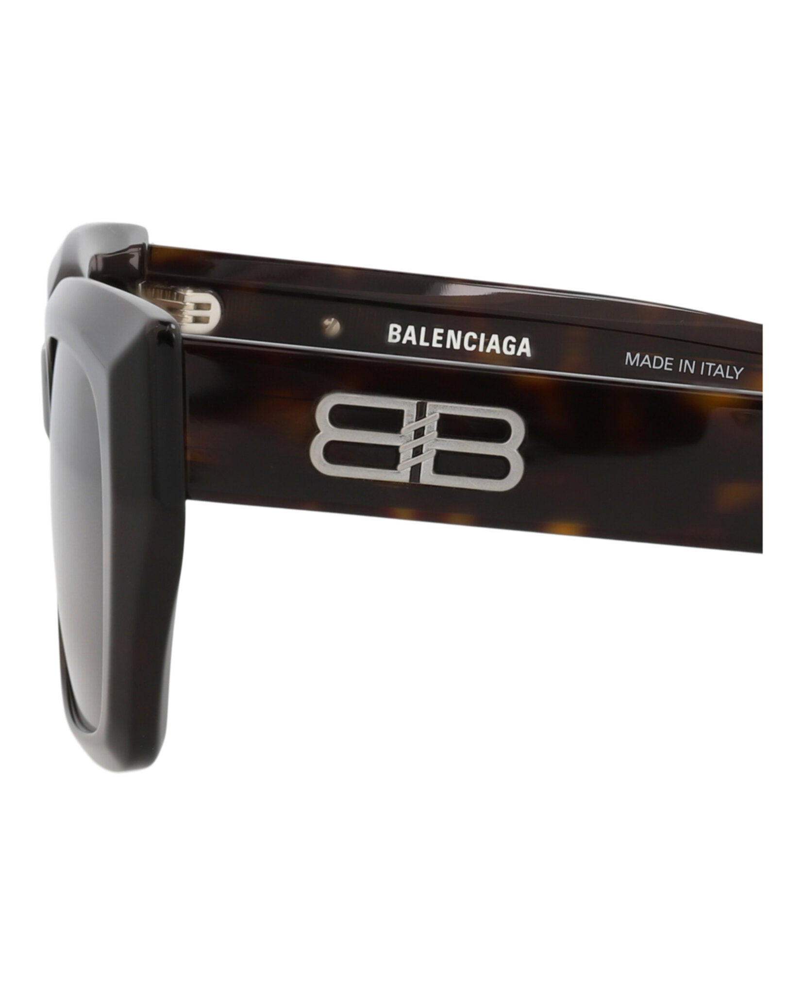 Balenciaga Balenciaga Unisex Square/Rectangle Havana Havana Brown Fashion Designer Eyewear