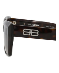 Balenciaga Balenciaga Unisex Square/Rectangle Havana Havana Brown Fashion Designer Eyewear