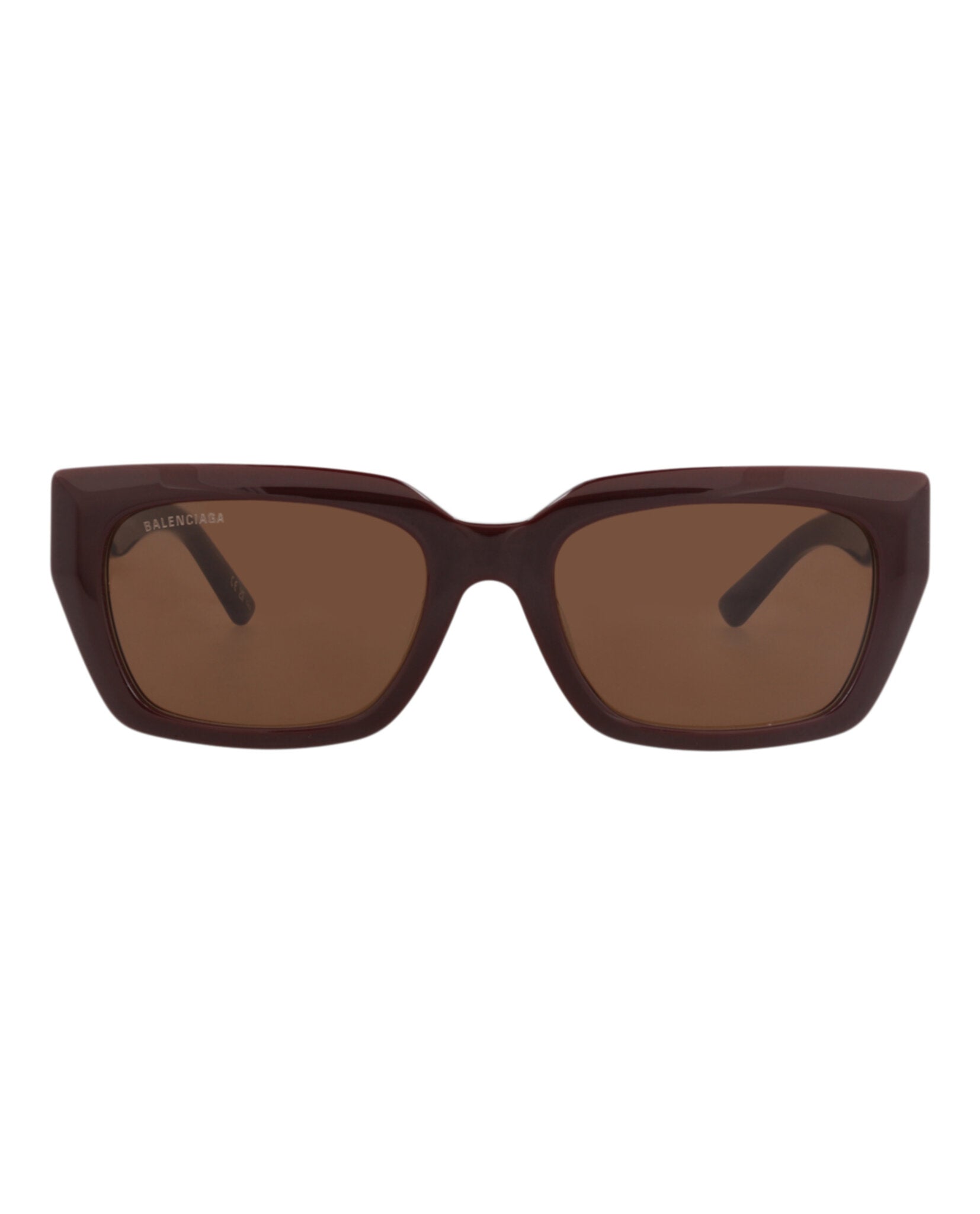 Balenciaga Balenciaga Unisex Square/Rectangle Red Red Brown Fashion Designer Eyewear