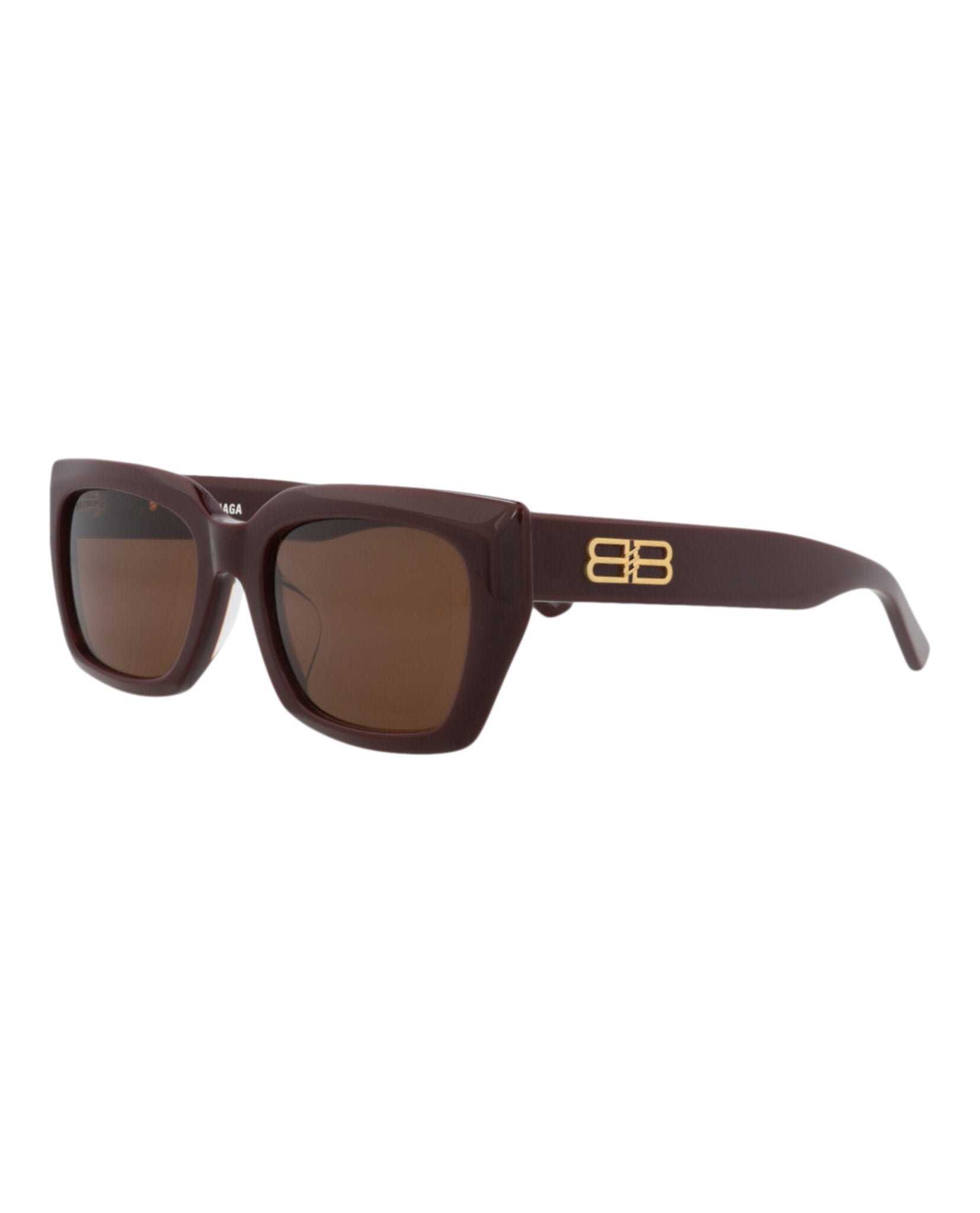 Balenciaga Balenciaga Unisex Square/Rectangle Red Red Brown Fashion Designer Eyewear