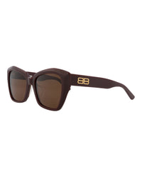 Balenciaga Balenciaga Womens Cat Eye Red Red Brown Fashion Designer Eyewear