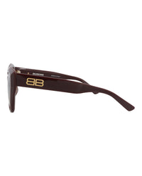 Balenciaga Balenciaga Womens Cat Eye Red Red Brown Fashion Designer Eyewear