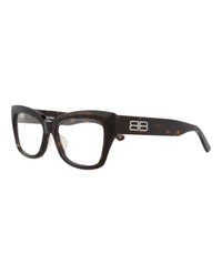 Balenciaga Womens Square/Rectangle Havana Havana Transparent Fashion Designer Eyewear