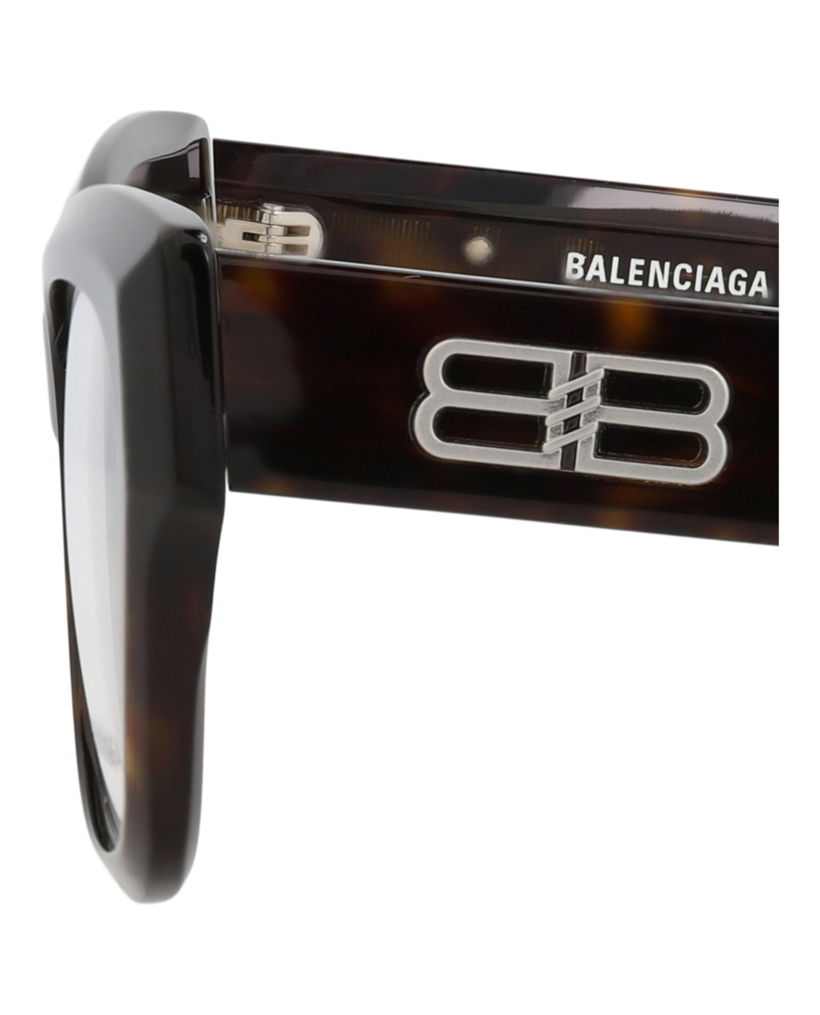 Balenciaga Womens Square/Rectangle Havana Havana Transparent Fashion Designer Eyewear