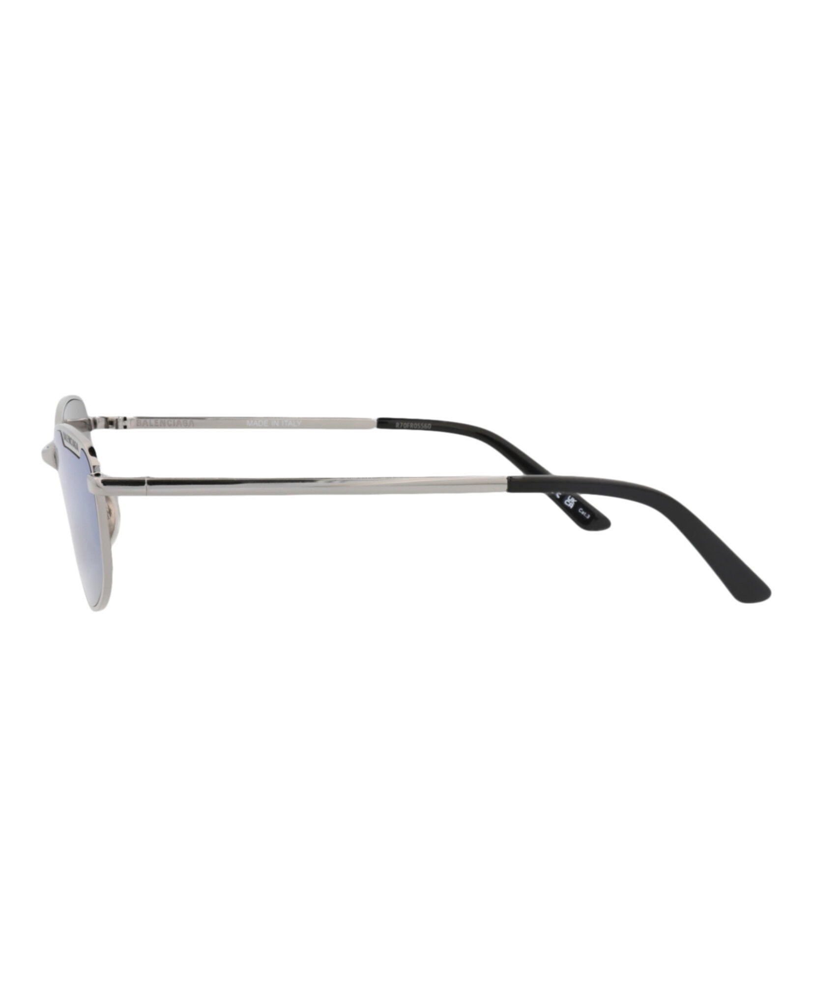 Balenciaga Unisex Square/Rectangle Ruthenium Ruthenium Blue Fashion Designer Eyewear