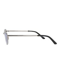 Balenciaga Unisex Square/Rectangle Ruthenium Ruthenium Blue Fashion Designer Eyewear
