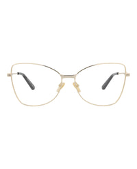 Balenciaga Womens Cat Eye Gold Gold Transparent Fashion Designer Eyewear