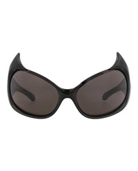 Balenciaga Womens Shield/Wrap Black Black Grey Fashion Designer Eyewear