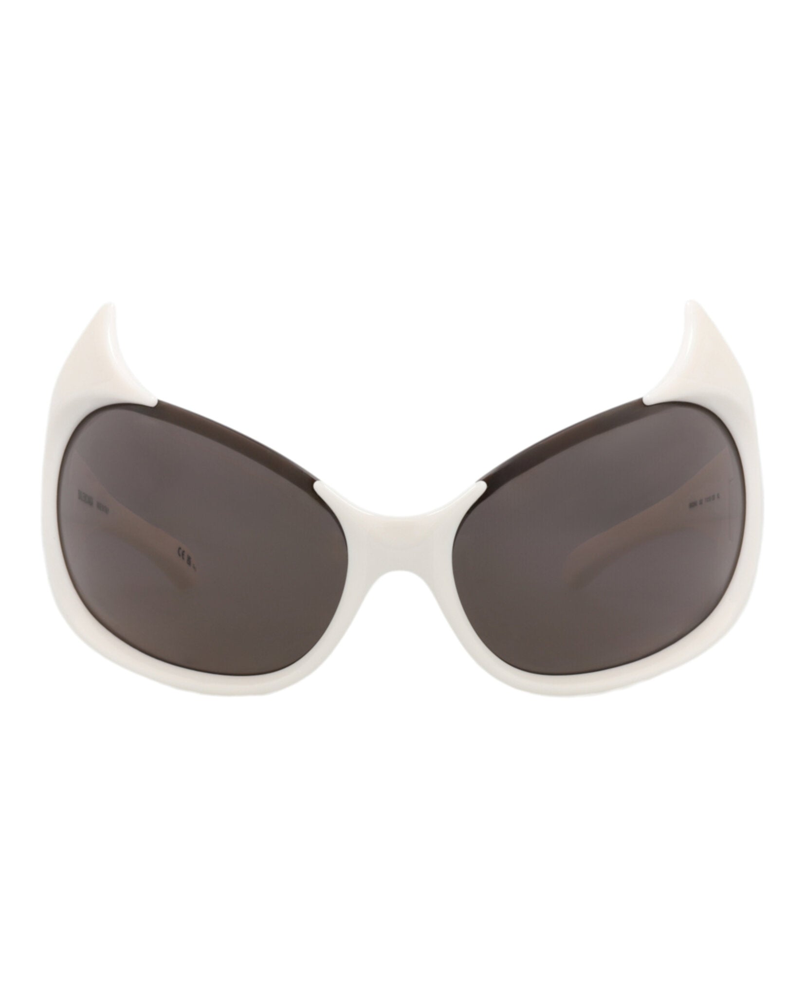 Balenciaga Womens Shield/Wrap Ivory Ivory Grey Fashion Designer Eyewear