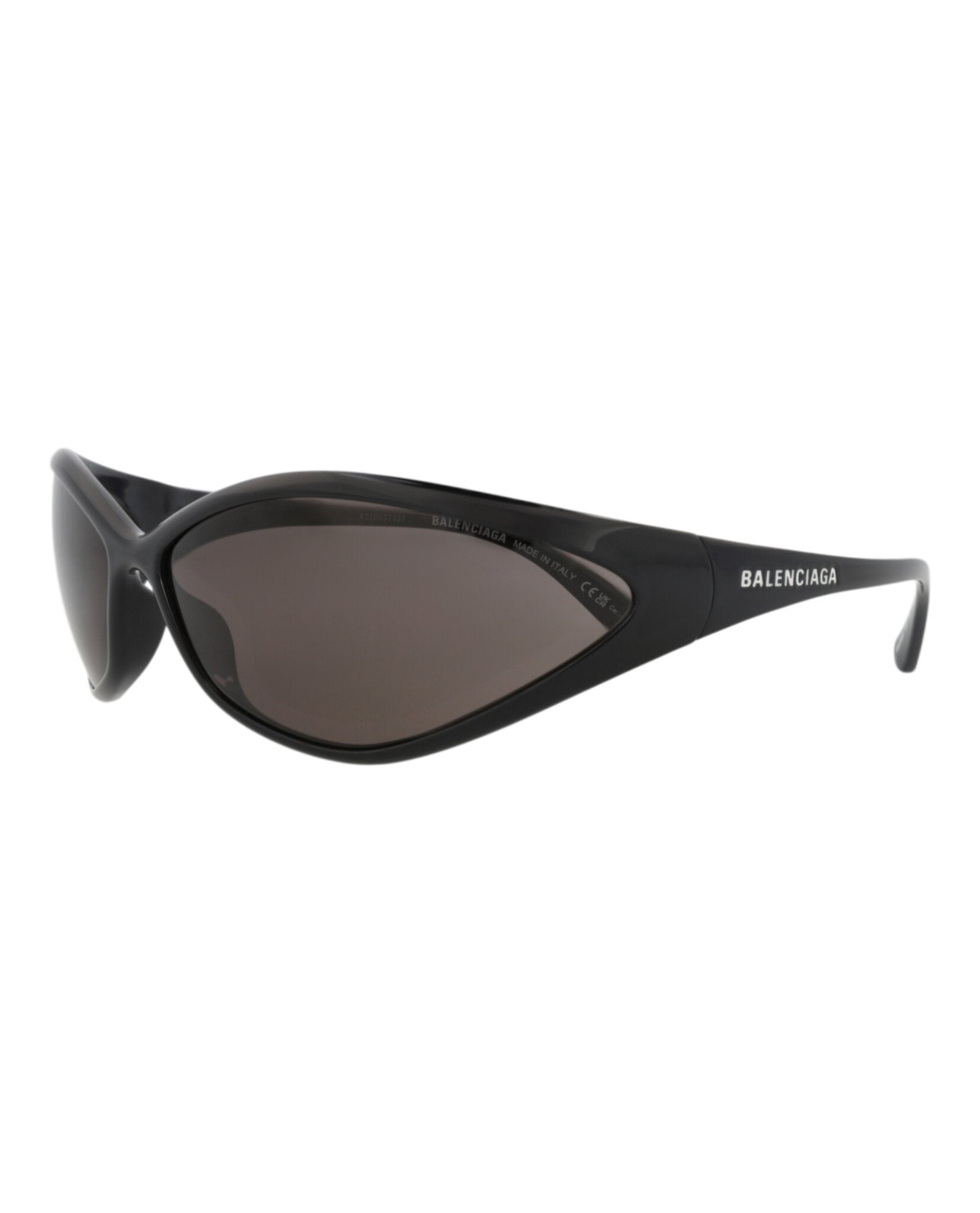Balenciaga Unisex Shield/Wrap Black Black Grey Fashion Designer Eyewear