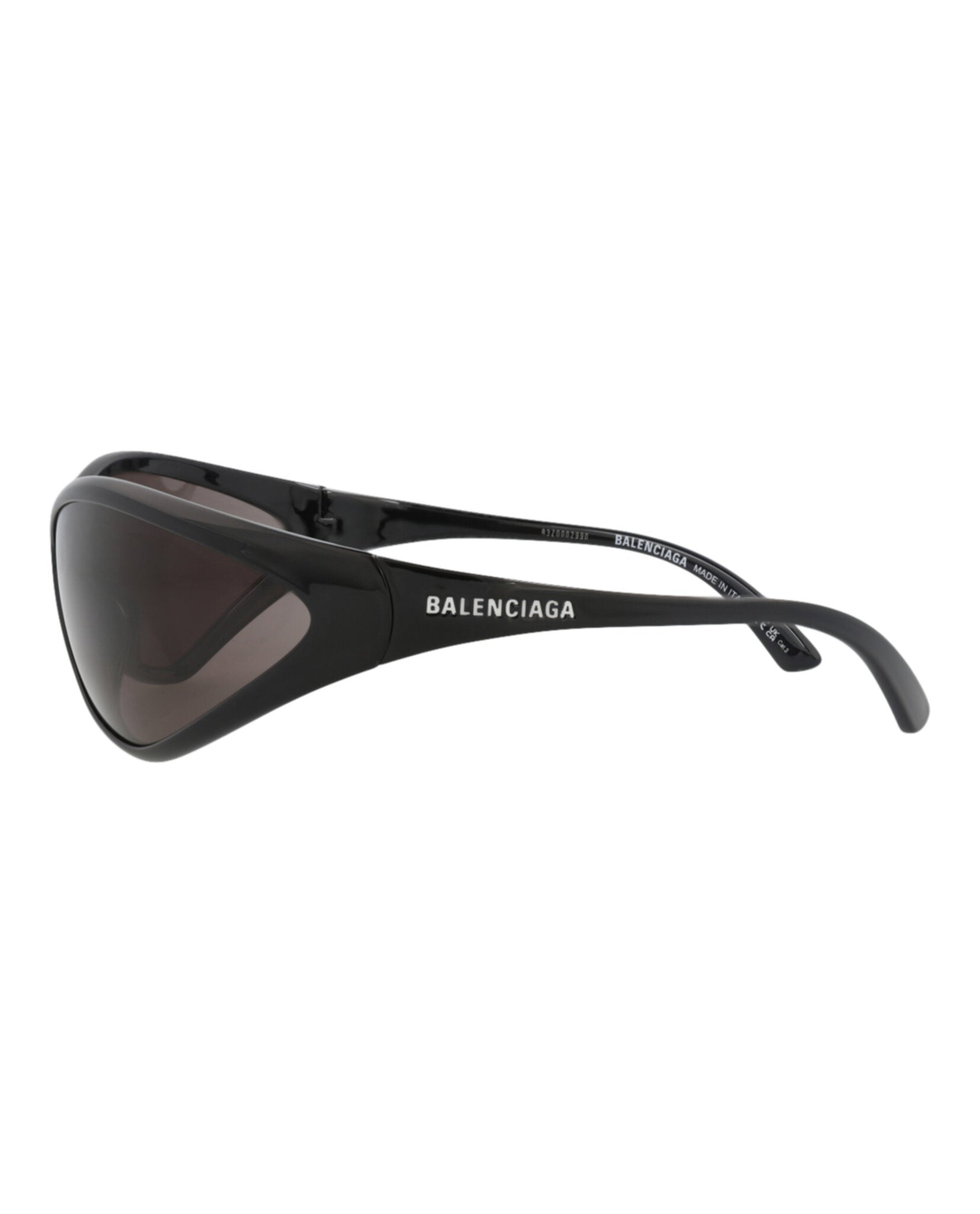 Balenciaga Unisex Shield/Wrap Black Black Grey Fashion Designer Eyewear