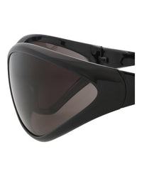 Balenciaga Unisex Shield/Wrap Black Black Grey Fashion Designer Eyewear