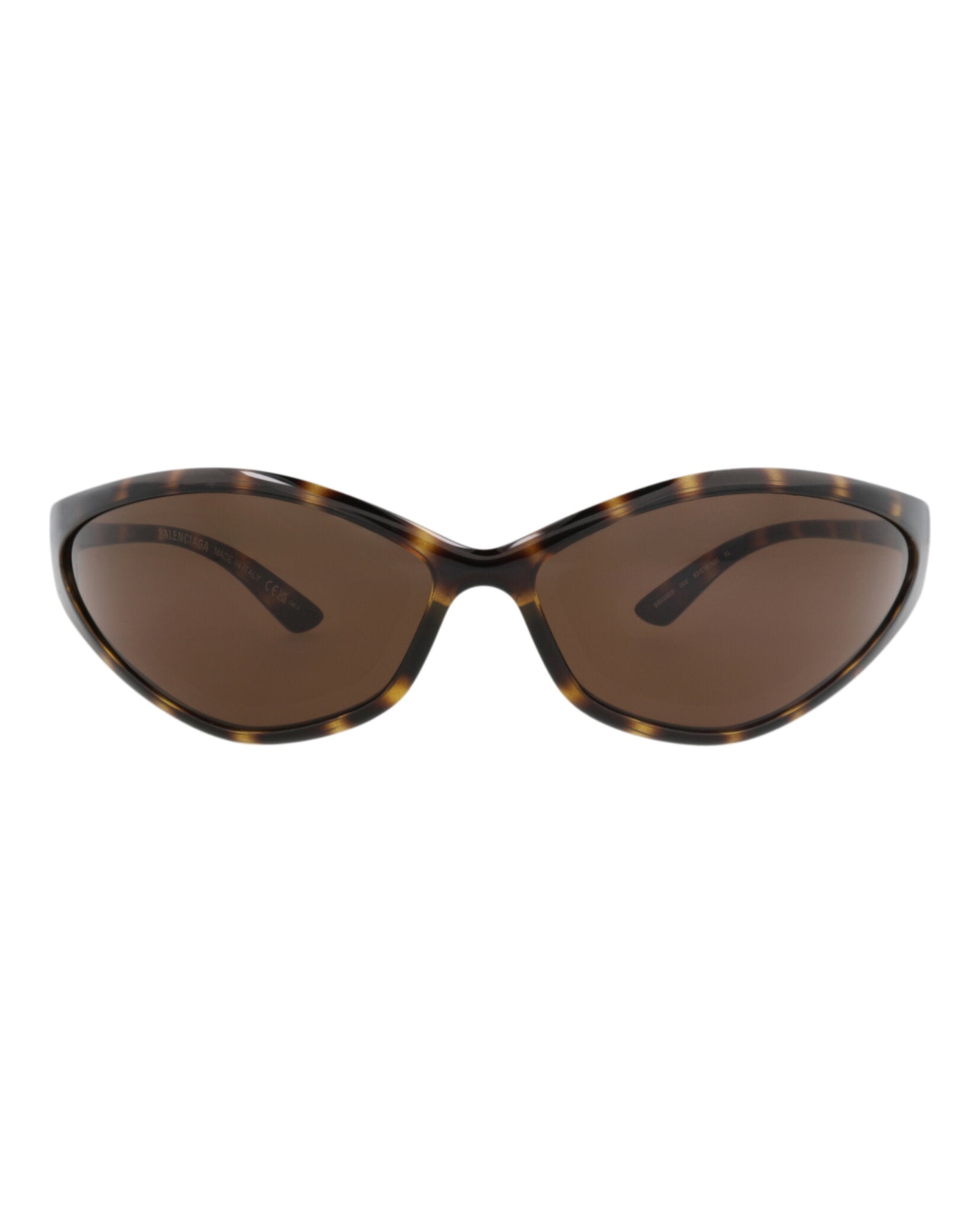 Balenciaga Unisex Shield/Wrap Havana Havana Brown Fashion Designer Eyewear