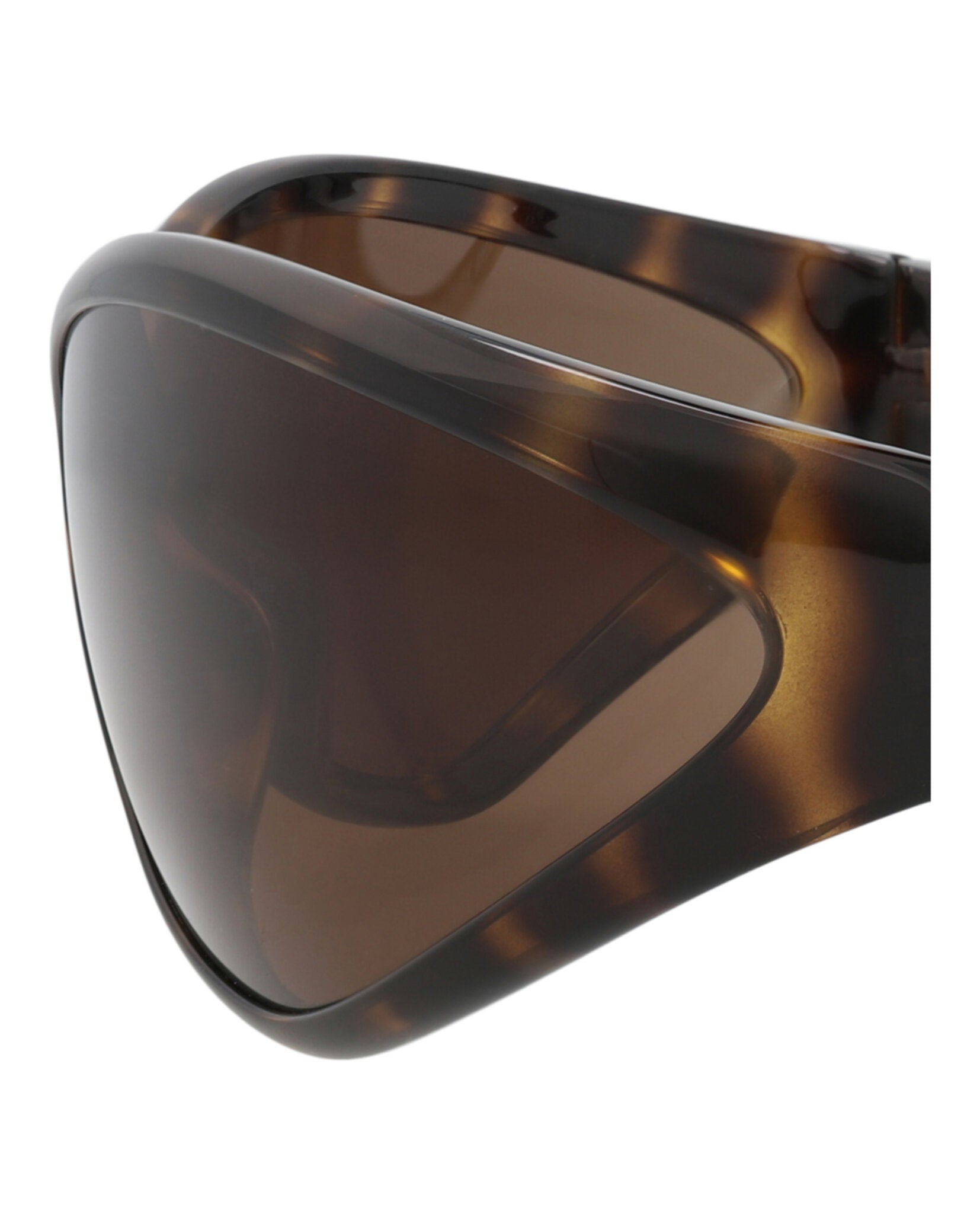 Balenciaga Unisex Shield/Wrap Havana Havana Brown Fashion Designer Eyewear
