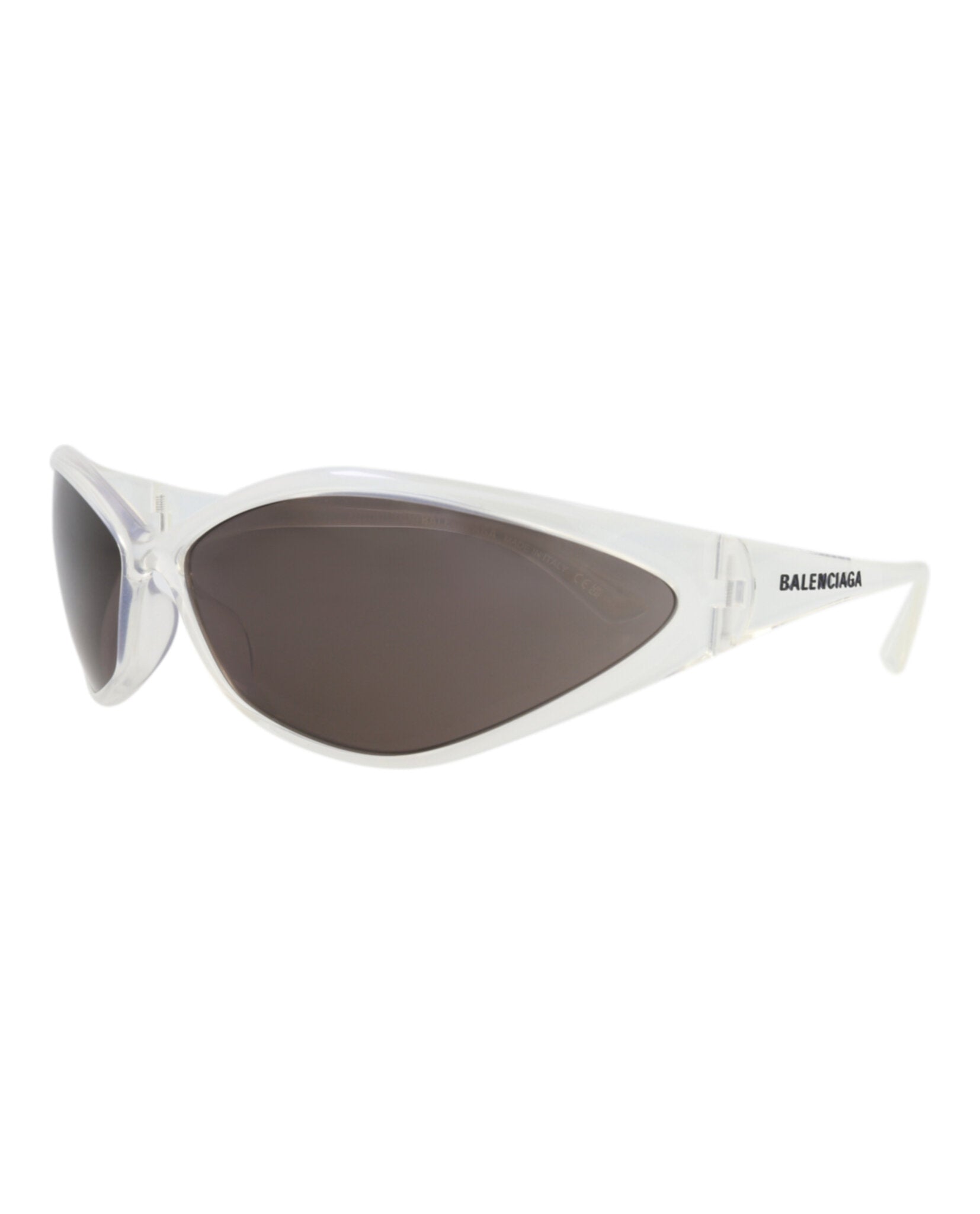 Balenciaga Unisex Shield/Wrap Crystal Crystal Grey Fashion Designer Eyewear